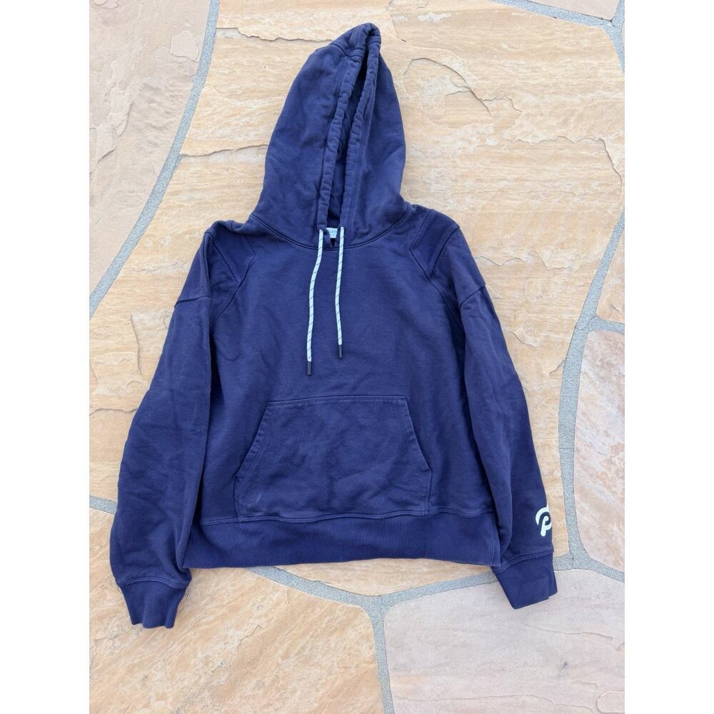 Peloton Rib Insert Pullover Hoodie Sweatshirt Navy Women’s Large